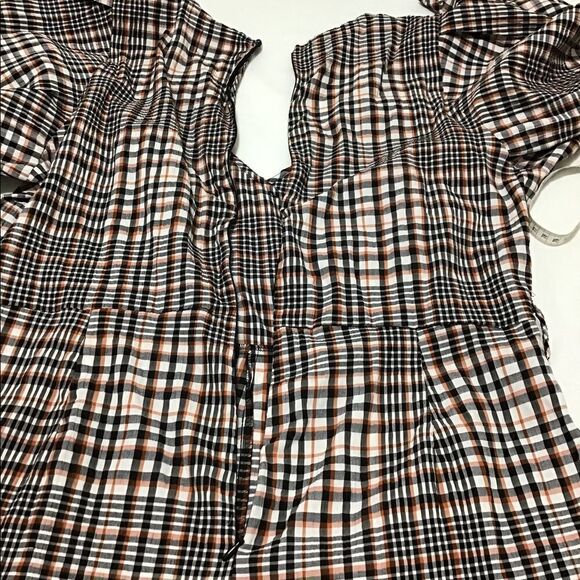 ASOS DESIGN Belted Extreme Sleeve Checkered Print Jumpsuit Size 12 NWOT - Picture 6 of 12